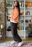 Terry B Lantern Sleeve Sweatshirt Just Peachy